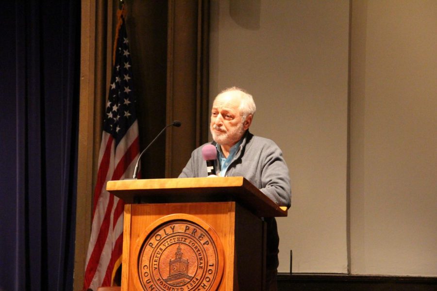 André Aciman spoke to the Poly community on Friday, December 15.