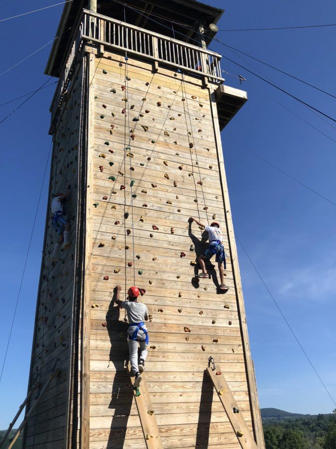 Freshmen Go Rock Climbing at Camp Sloane 